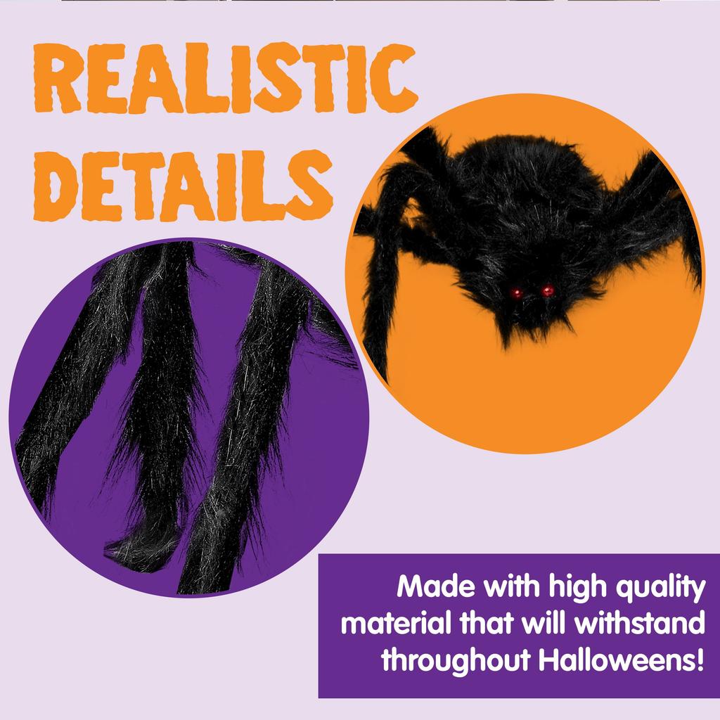 Joyfy Halloween Decorations Giant Spider Web Fake Spiders Indoor Outdoor 59 with 400 Sqft for Entertaining Play Safe Kid Friendly Fun