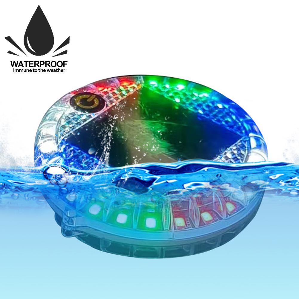 Car Round Solar Energy Warning Light LED Flashlight Indicator In-Night Caution Strobe Warning Light Running Lamp For All Vehicle