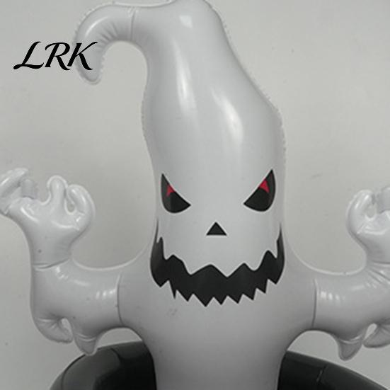 Balde de Gelo Inflável Fantasma, Balde para Bebidas de Festa de Halloween, Cooler de Bebidas Mágico Branco e Preto para Decoração, Armazenamento para Piquenique ao Ar Livre Dupla Camada
