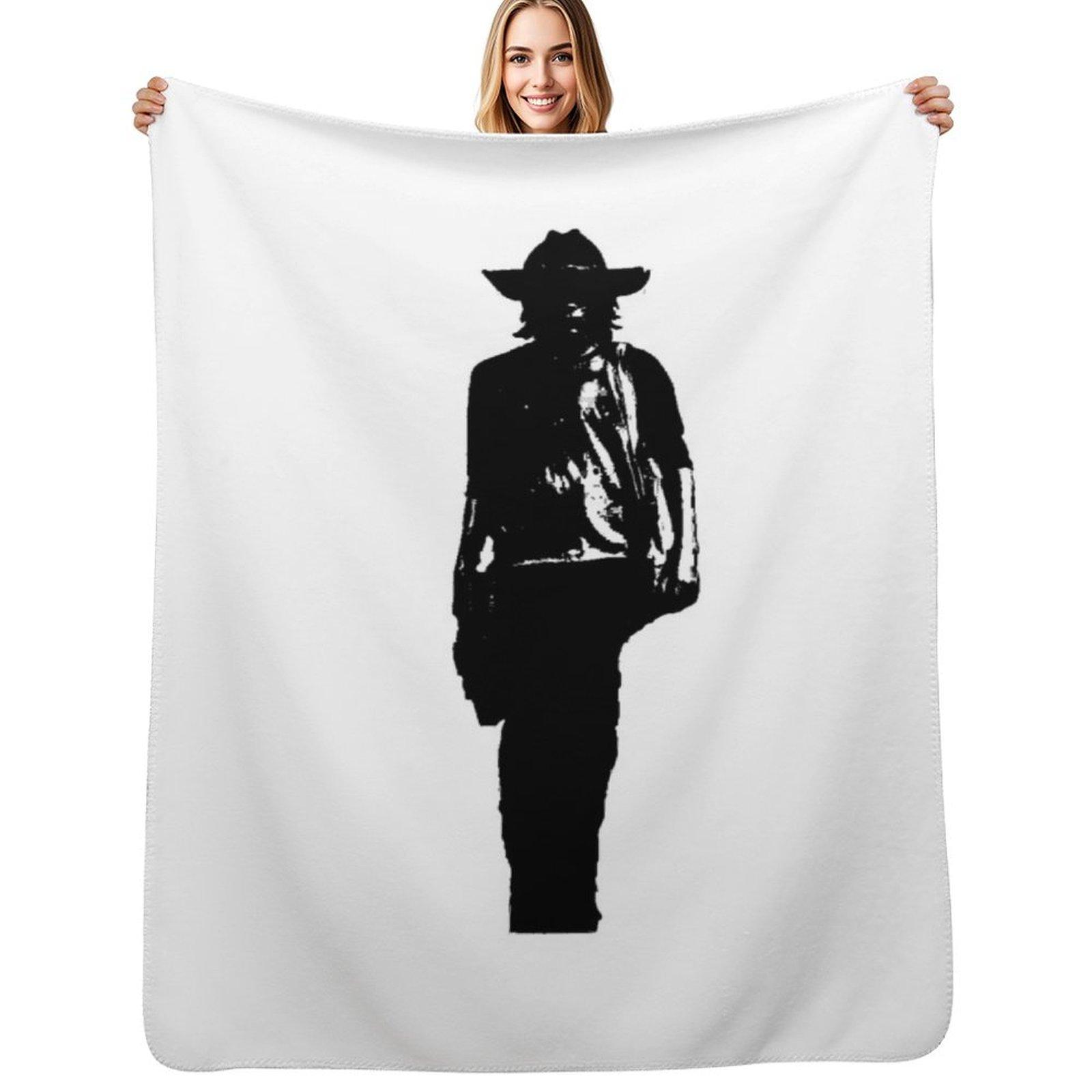 Carl silhouette Throw Blanket Long Lasting Soft Plush Blanket for Daily Use 75x100cm