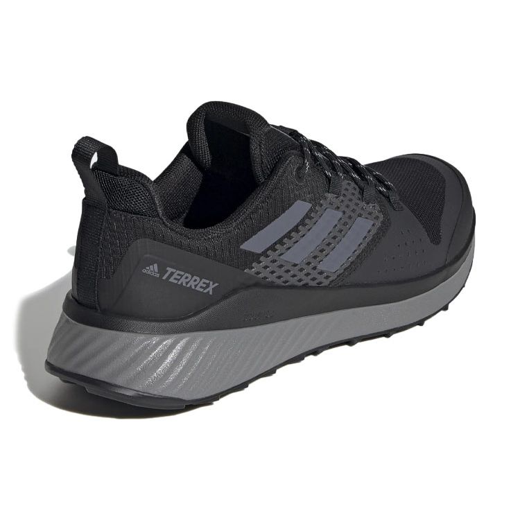 Adidas Terrex Folgian Hiker Schnürschuhe Rutschfest Langlebig Leicht Low-Top Laufschuhe Herren Sneaker Schwarz Grau EF0404