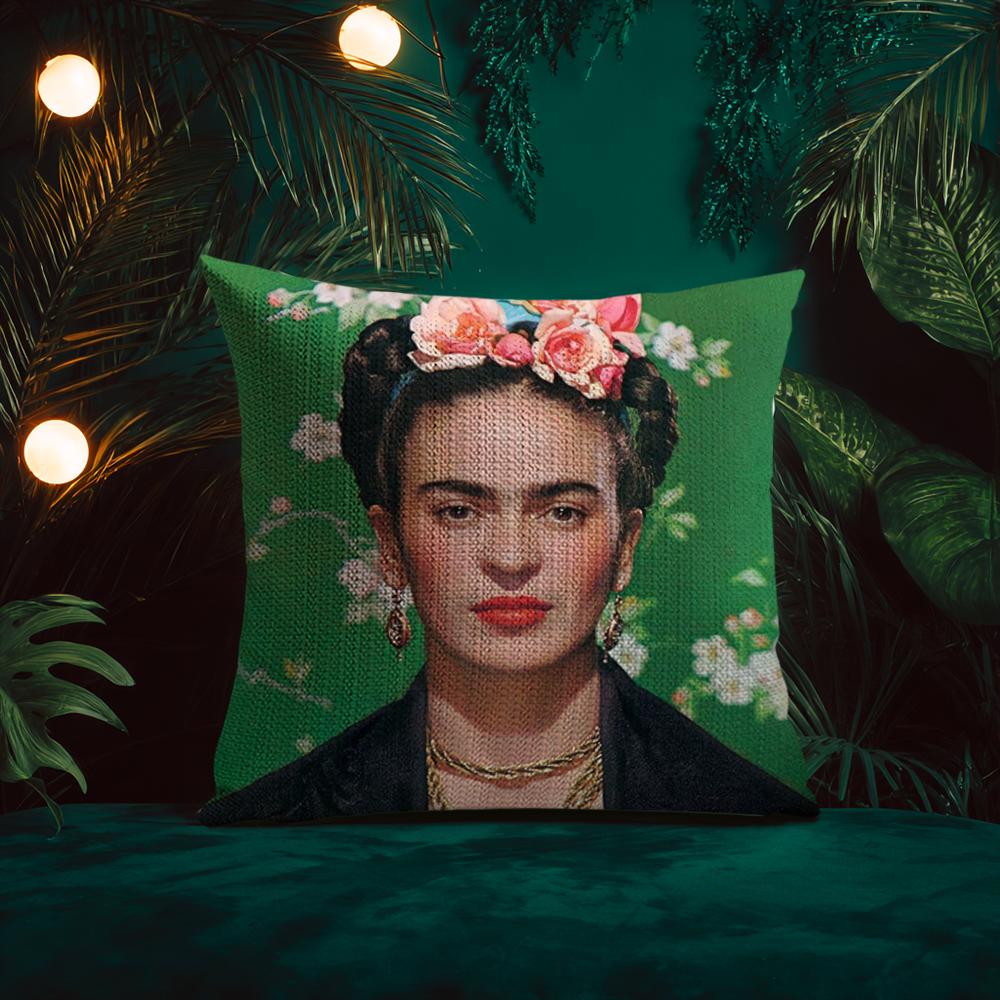 Moderne Kunstwerke Frida Kahlo-Schönes Kissenbezug Seidig Elegant Komfort Schlafsofa Versteckter Reißverschluss Strandkissenbezug