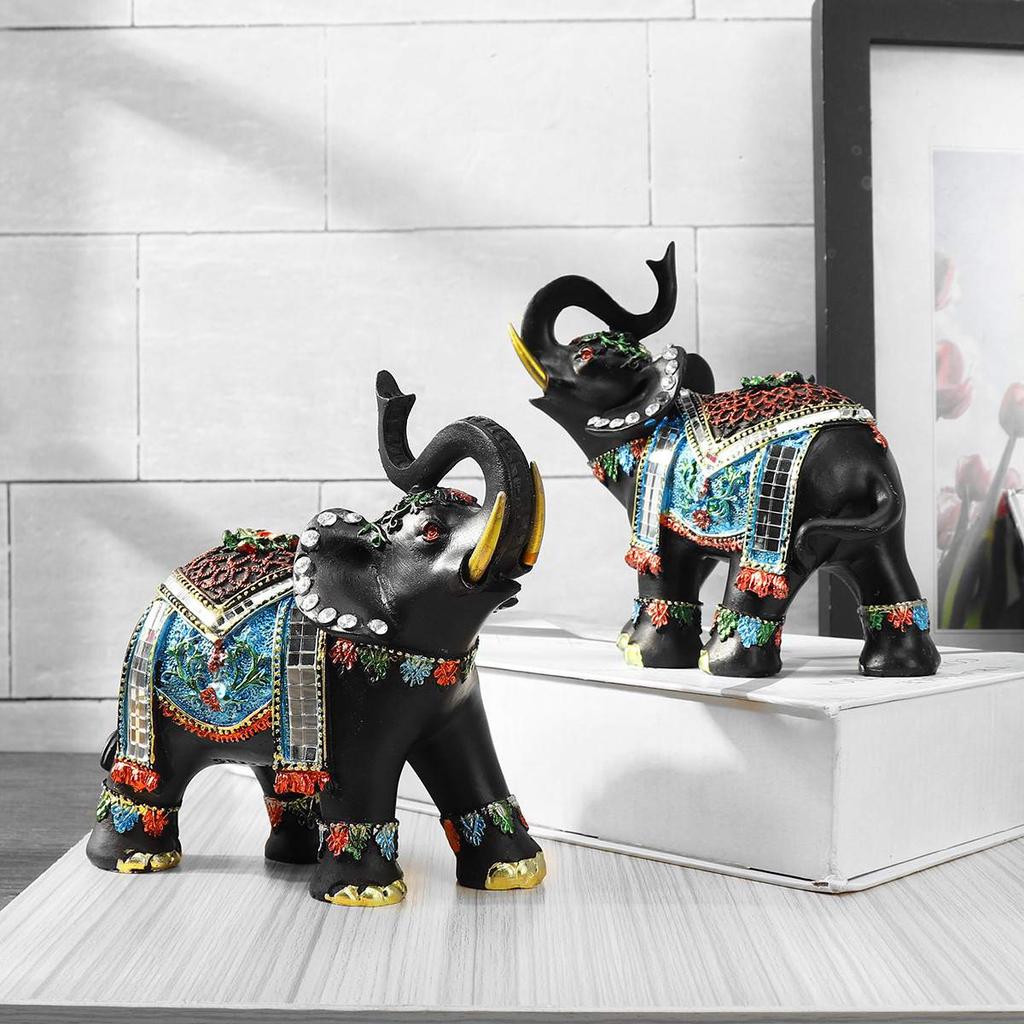 1Pcs Elephant Resin Home Decoration Right or Left Home Decor Figurines Art Crafts for Home