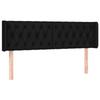 3123572 vidaXL Tête de lit à LED Noir 147x16x78-88 cm Tissu