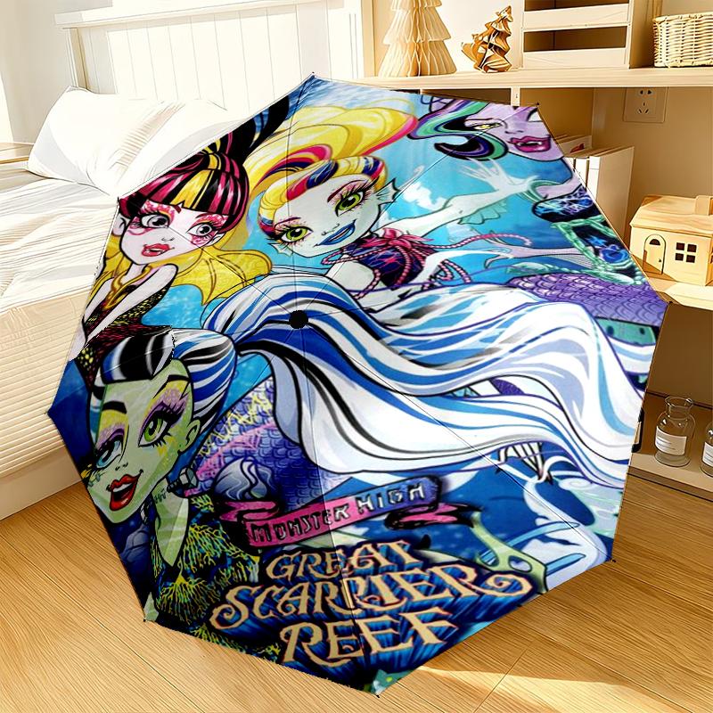 Monster Creatures Umbrella 8-Frame for Travel, camping, Casual Lightweight Portable Umbrella, Essential for every family Holidays Birthday Gift