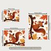 2D flat design 1 piece autumn squirrel pattern suitable for party background