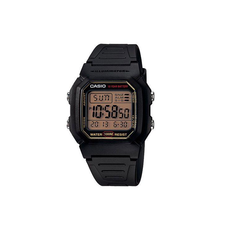 

Casio Standard Series Fashion Trend LCD Display Quartz Movement Resin Strap Watch Men watches Black W-800HG-9A Black Strap