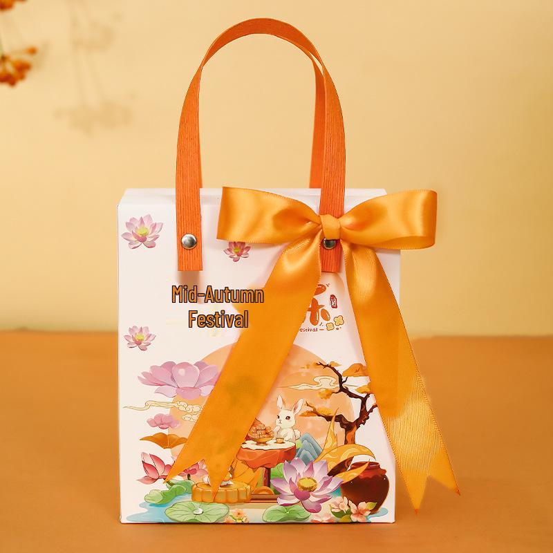 2024 Premium Mid-Autumn Mini Snow Skin Mooncake Gift Box - Elegant Handheld Packaging