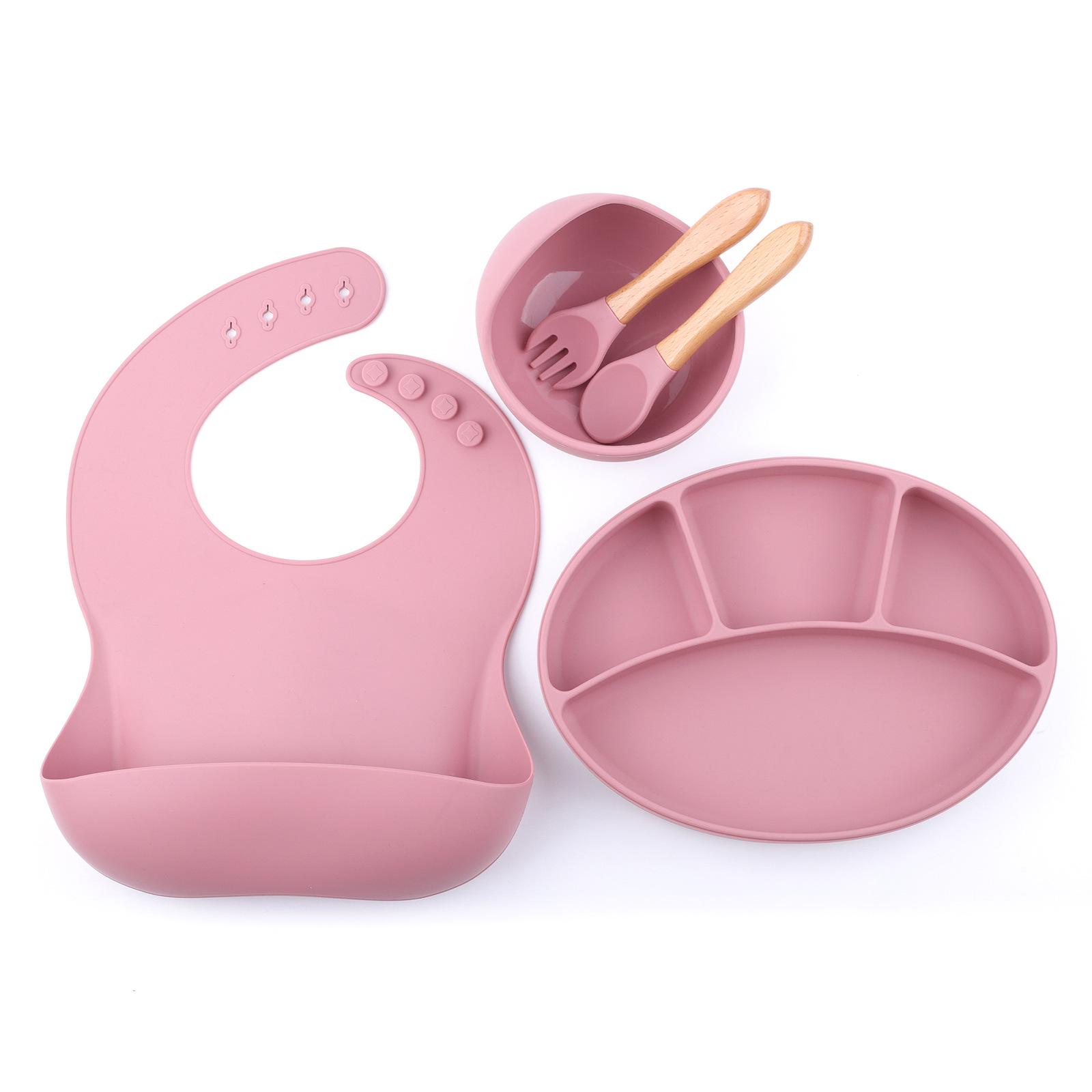 

Детский столовый набор из силикона: Тарелка, вилка и ложка для кормления и дрессировки.