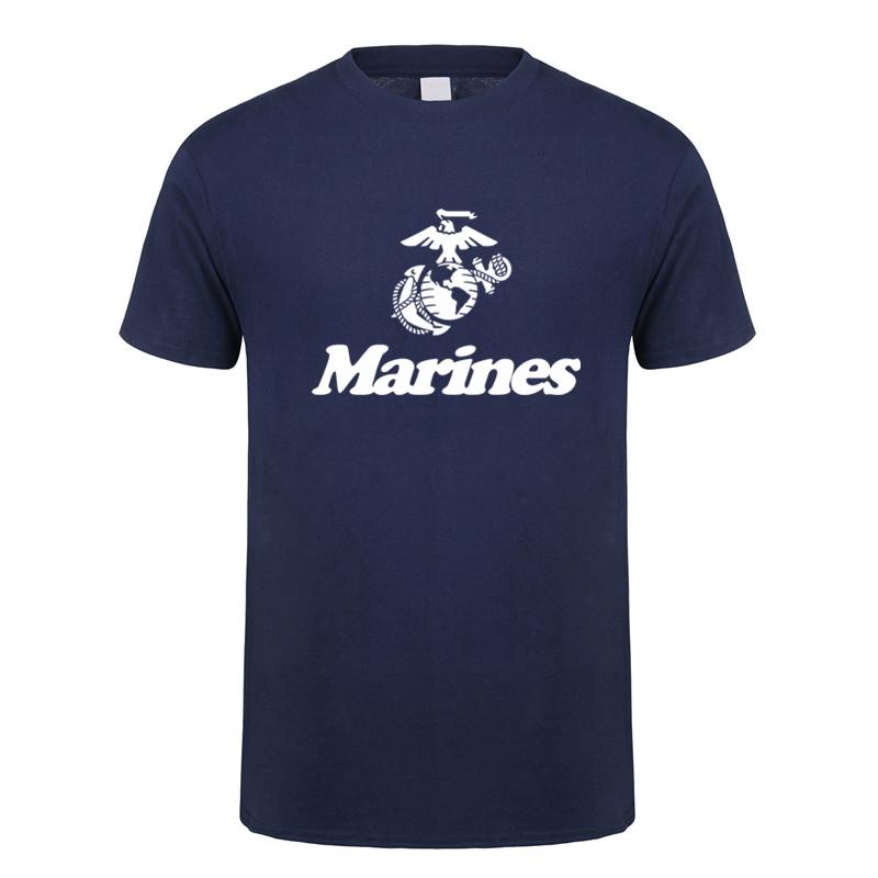 Marine Corps US Marines USMC Militär T-Shirt Sommer Herren Baumwolle Kurzarm T-Shirts T-Shirt Mann Oberteile Tee OT105