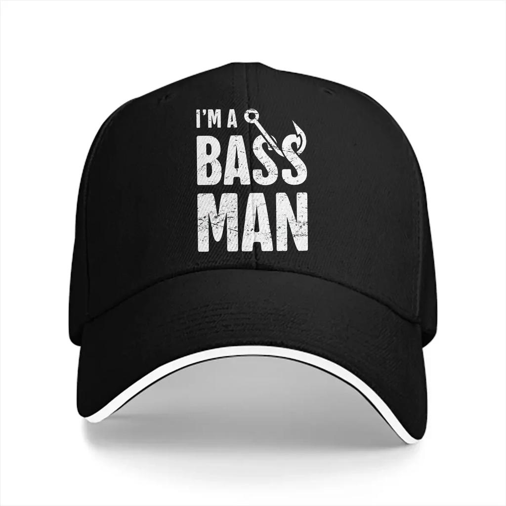 Washed Unisexs Baseball Cap Im A Bass Unisex Trucker Snapback Caps Dad Hat Fly Fishing Golf Hats