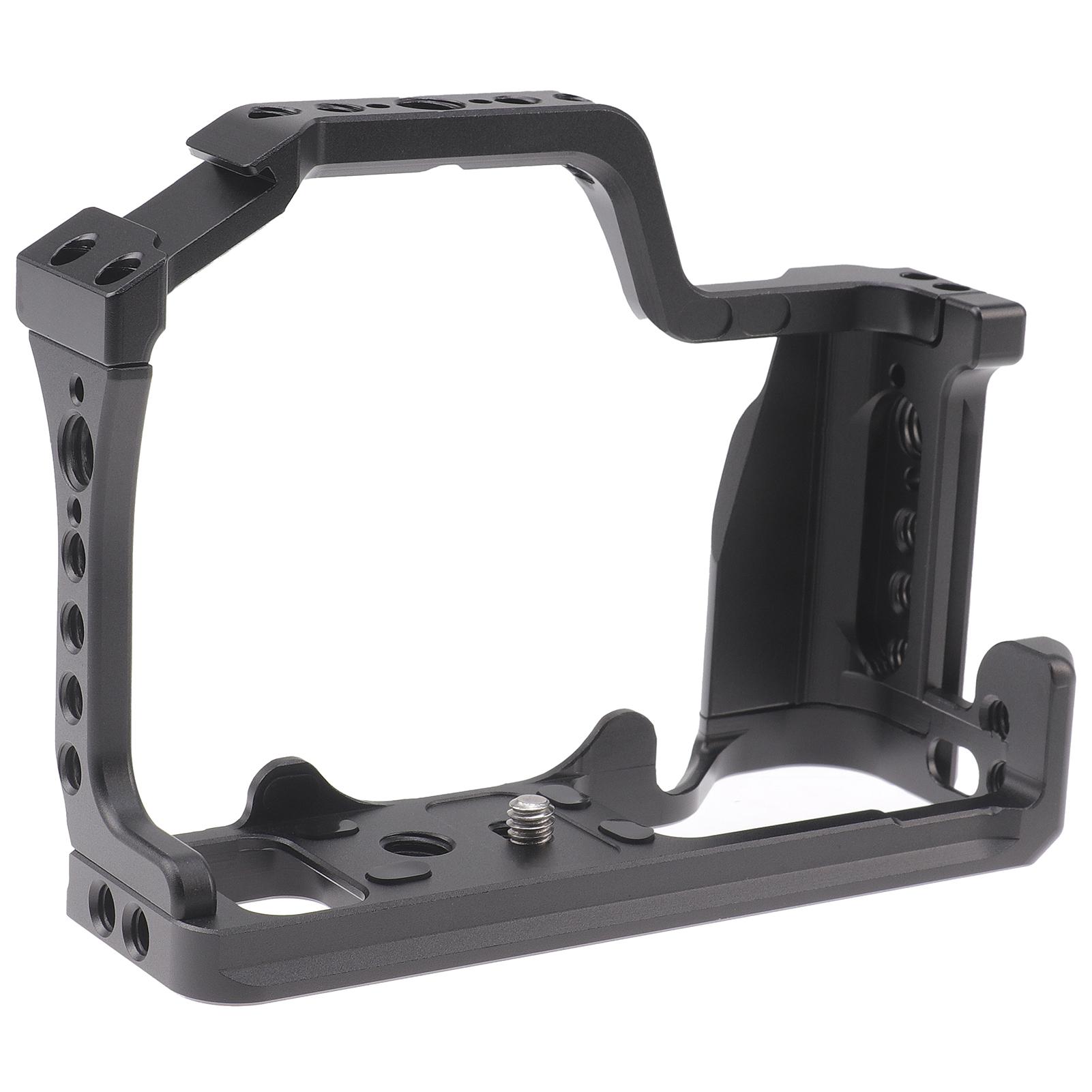 Camera Cage Aluminum Alloy Video Cage Replacement for NaCanon M5 M50 M50II Mirrorless Camera with Cold Shoe Mount 1/4 Inch & 3/8 Inch Screw Holes