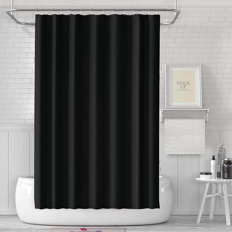 3D Printed PEVA Shower Curtain with Hooks – Thick, Waterproof, Mildew-Resistant Bathroom Partition