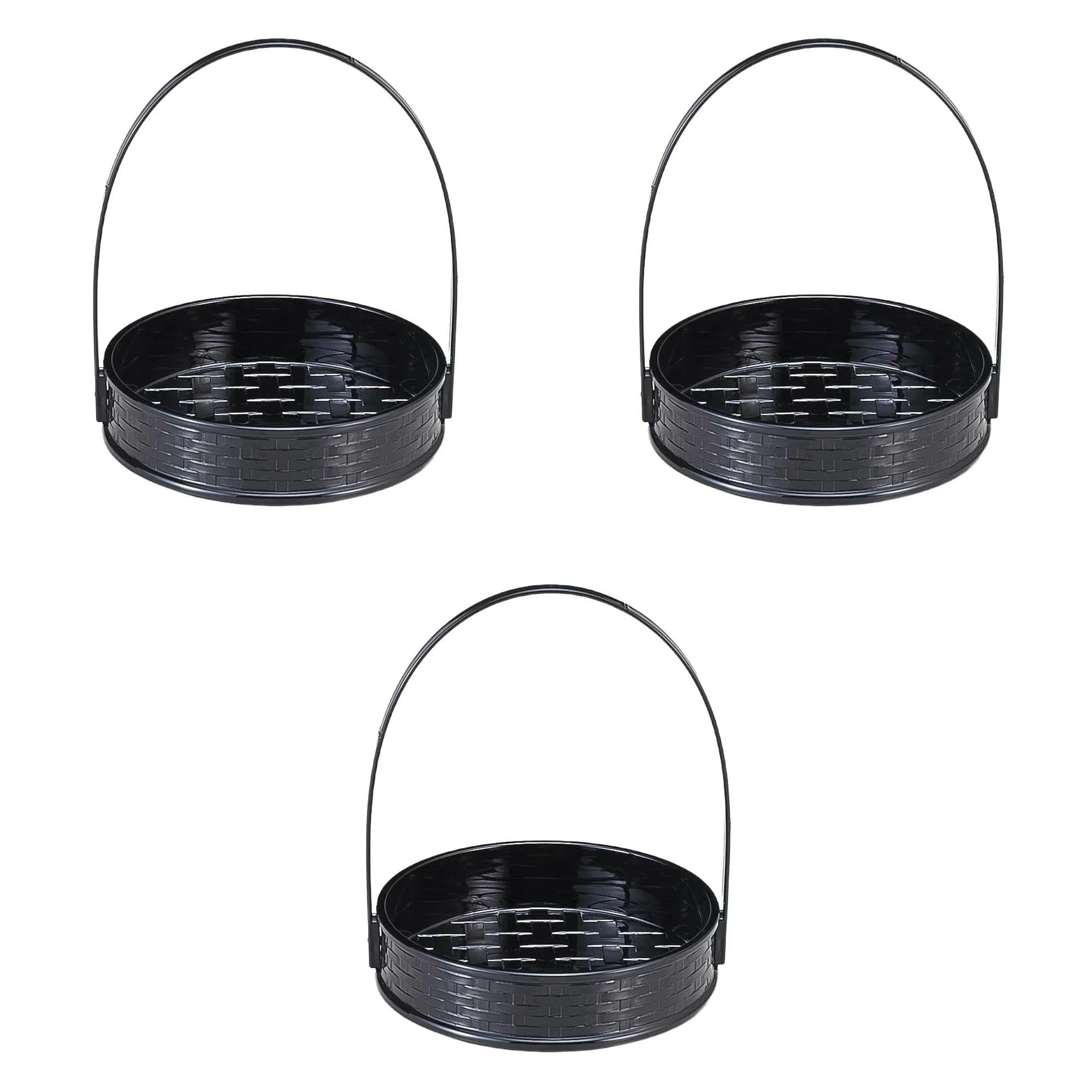 

Set of 3 Ikkanbari Black x ABS Setomonohonpo [A] 5.5-inch Baskets, (Foldable) [17 20.6 cm] Baskets, Resin, чёрный