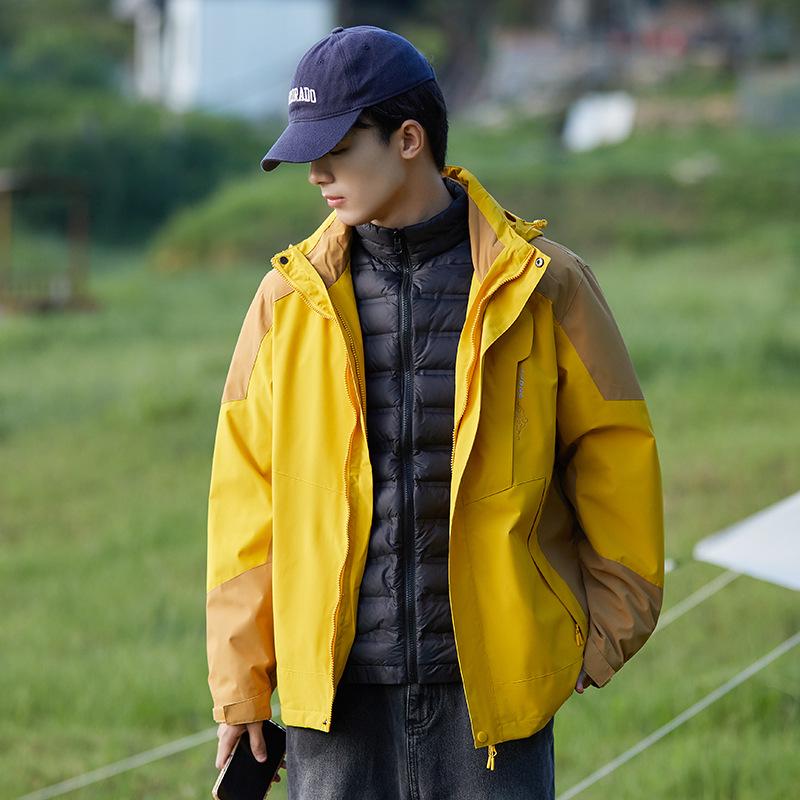 

Unisex 3-in-1 Detachable Waterproof Winter Jacket Set for Outdoor Mountaineering 6XL
