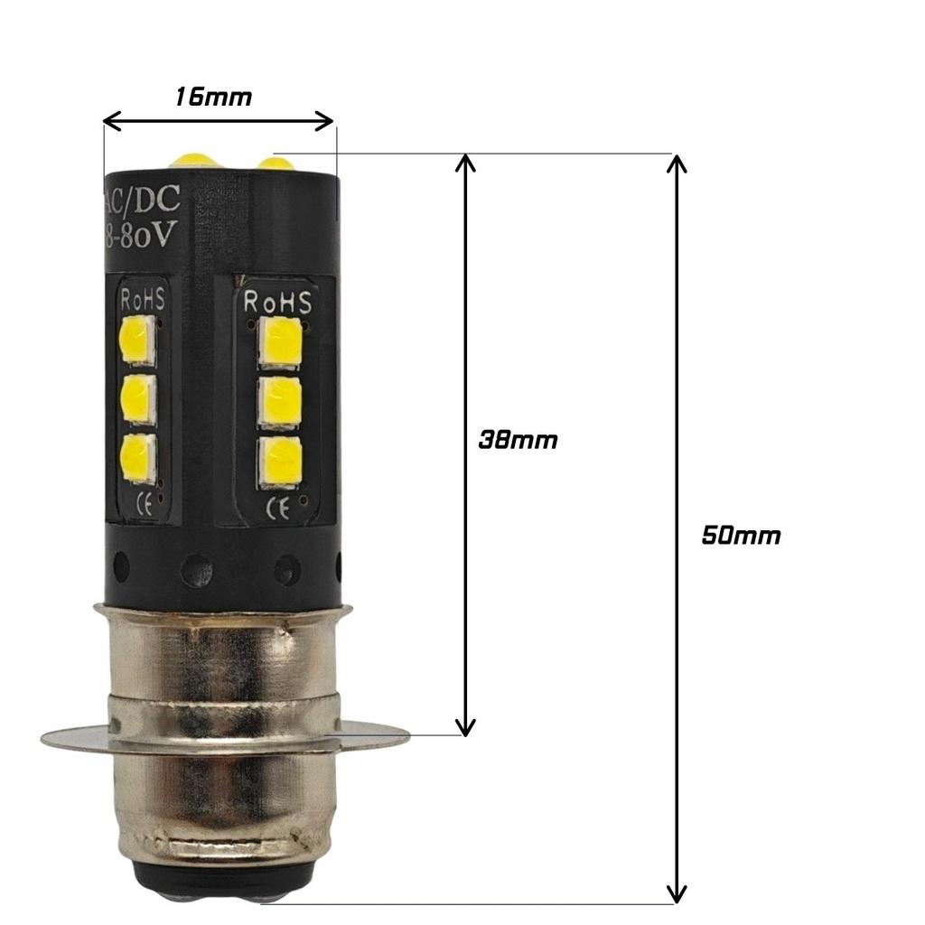 P15D LED Bulb H6M, T19, PX15D 8-80V White 1200lm Powerful Off-Road