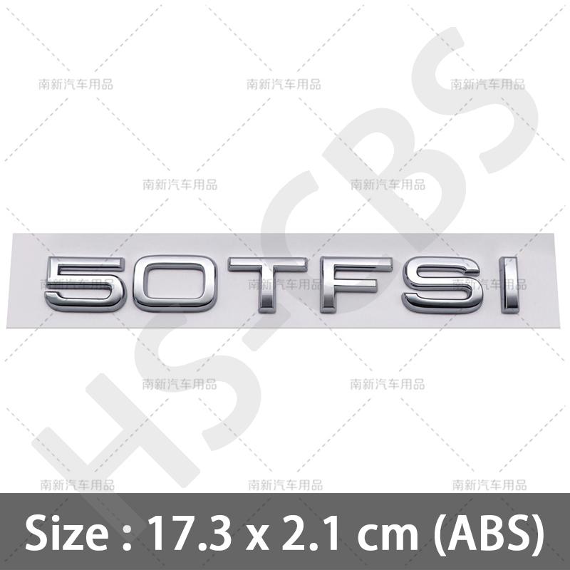 

3D ABS Gloosy Silver Black 30 35 40 45 50 60 55 TFSI Letter Logo Car Rear Trunk Badge Sticker For A3 A4 A5 A6 A7 A8 Q3 Q5 Q7 Q8