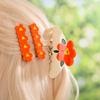 Colorful Acetic Acid Shark Clip Rhinestone Back Head Hair Grab Cute Sakura Barrettes  Girls