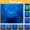 Stylish 3d Visual Impact Football Club Night Light Lamp Base Usb Cable