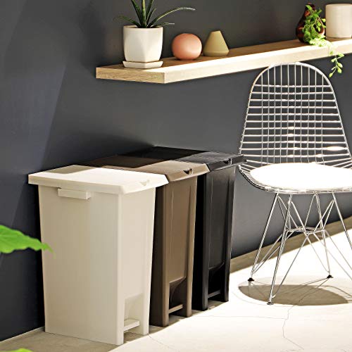 Pearl Metal, Made in Japan, Double-Door Trash Can, White, Pedal Pail #37, Captain Stag UW-1515, 37L