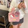 Cartoon Plush Kitty Tote Bag Outing Handbag Storage Bag Versatile Tote Bag Commuter Shoulder Handbag New Cute Girly Pouch