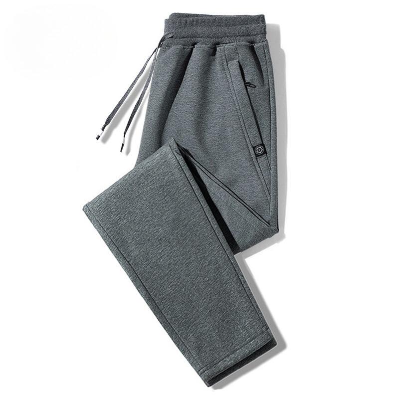 Herrenhosen Herbst/Winter Thermohose Locker geschnitten Gerades Bein Herrensporthose Lässig mit Bündchen Lange Hose