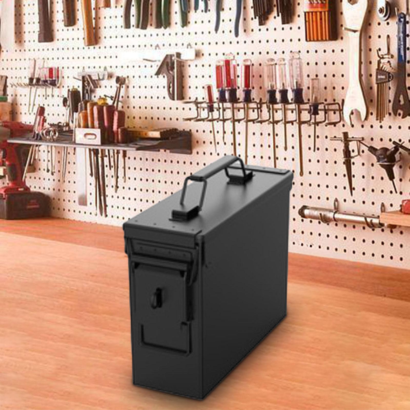 

Portable Tool Box Heavy Duty Carrier Container Steel Hard Case Multipurpose for Equipment Tools Home Repairs Components Travel