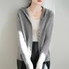 Women's Wool Sweater Qinghe Cashmere 50% Silk 50% Wool Autumn and Winter Wool Cardigan Soft and Warm