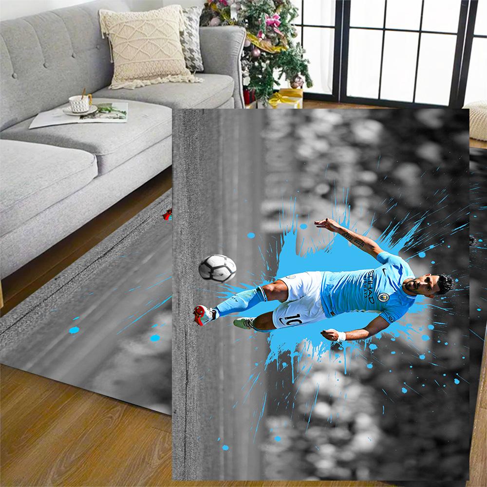 Dynamic Soccer Action Floor Mat Perfect for Bedrooms Kitchen Dining Room Dormitory Anti-slip Rug Office home decor Perfect Gift for Friends & Family
