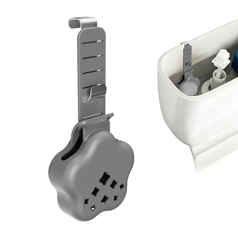 Toilet Tank Cleaning Tablet Holder Sturdy Adjustable Metal Hook Tool Free Install for Daily Bathroom Toilet Use