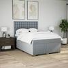 VidaXL Sommier à lattes de lit avec matelas Gris clair 160x200cm Tissu 3290553