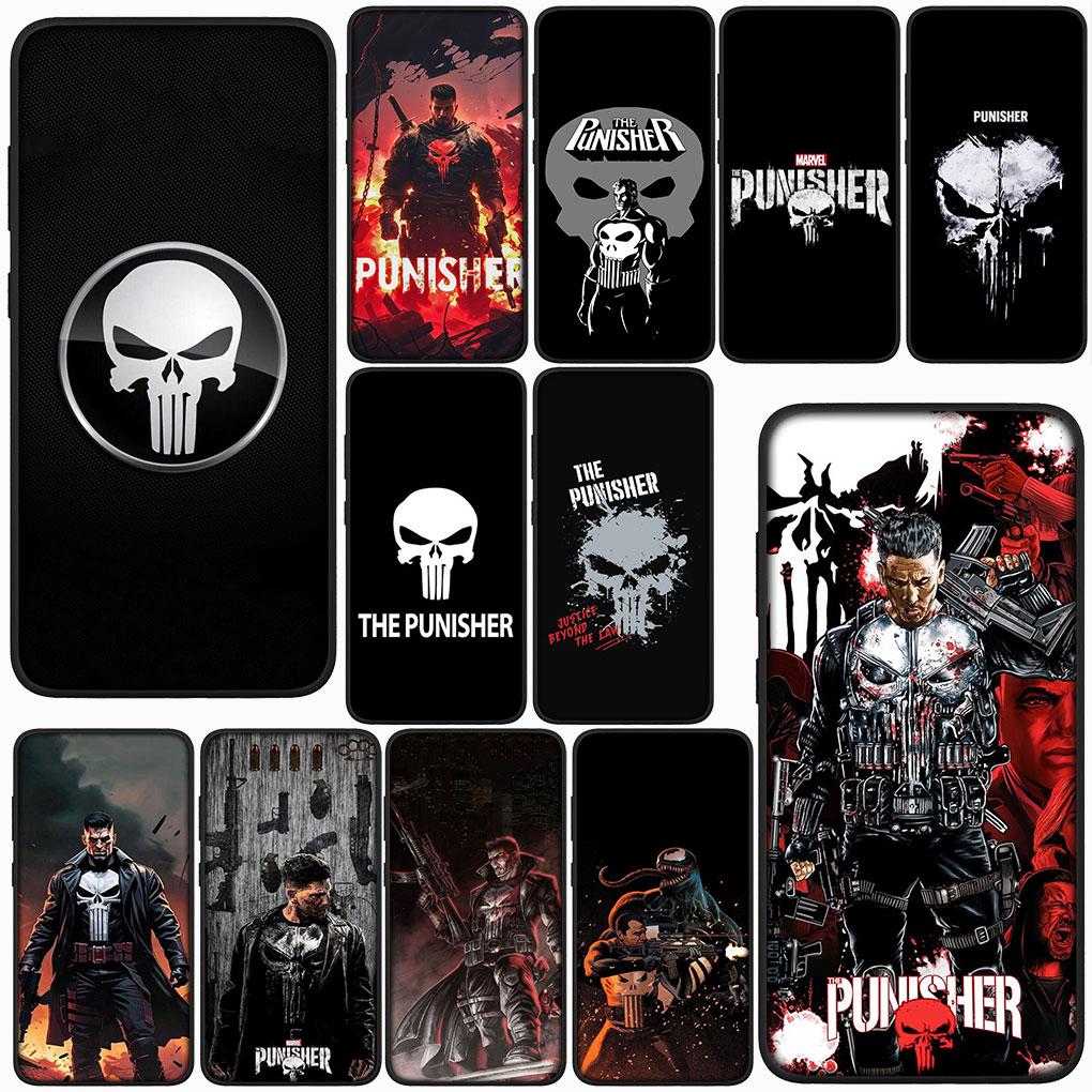 Cover for Motorola Moto Edge 50 30 One Fusion 40 neo Ultra Pro 20 Lite G50 G85 G84 E15 E14 Phone Case The Marvel Punisher Skull