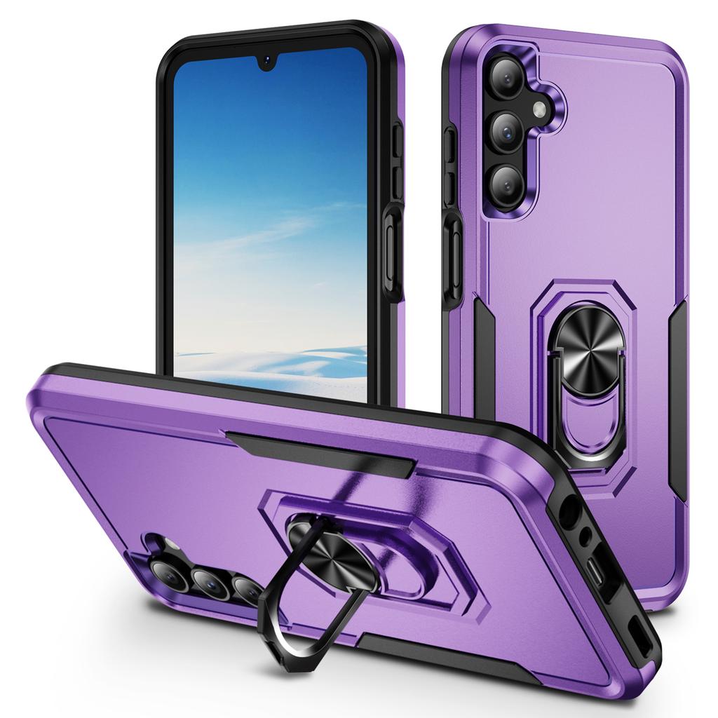 For Samsung Galaxy A15 5G/A15 4G Case Military Grade Ring Kickstand PC+TPU Phone Cover