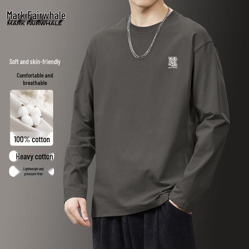 Mark Fairwhale Men s Heavyweight Loose Fit Long Sleeve T-shirt 3XL