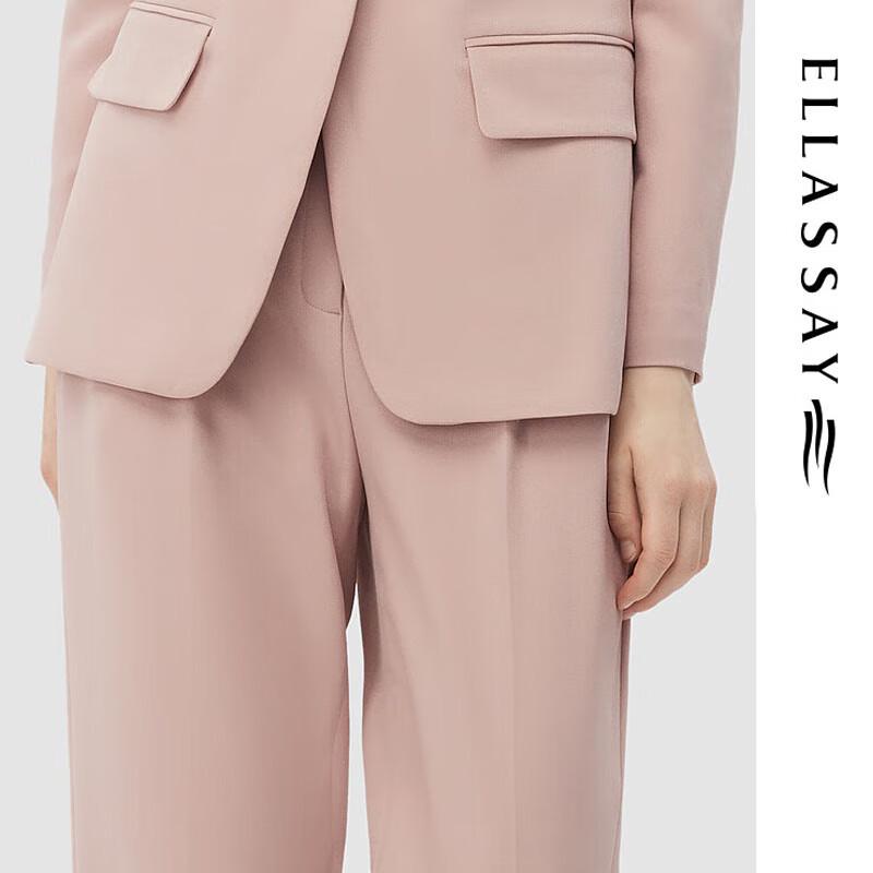 ELLASSAY Women's High-Waist Straight Cropped Suit Pants