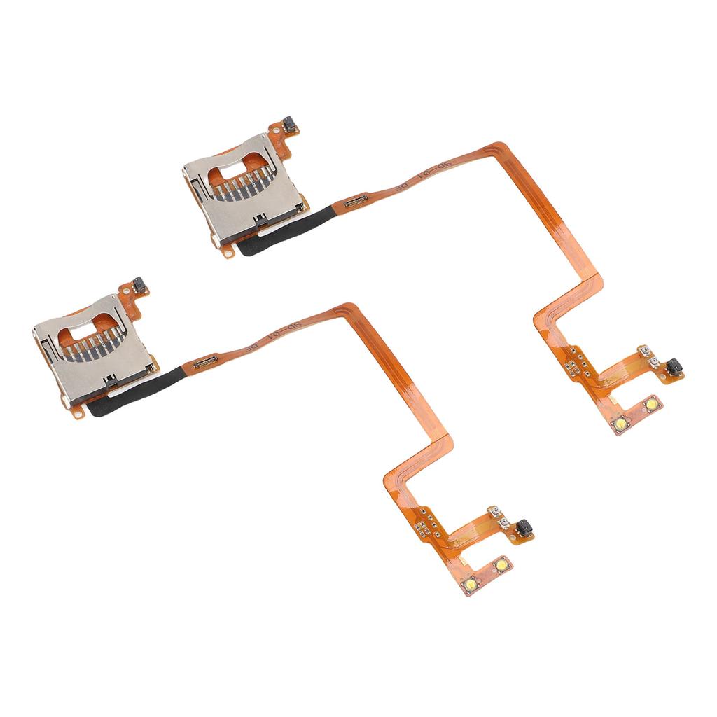 2 Pcs Storage Card Reader Slot and L R Shoulder Button Module Flexible Cable Metal Replacement for DSi NDSi