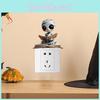 Halloween Reading Cute Book Skeleton Switch Sticker Wall Sticker For Home Decor
