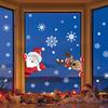 2pcs Christmas Window Decal Santa Claus Snowflake Stickers Winter Wall Decals for Kids Rooms New Year Christmas Window Decor