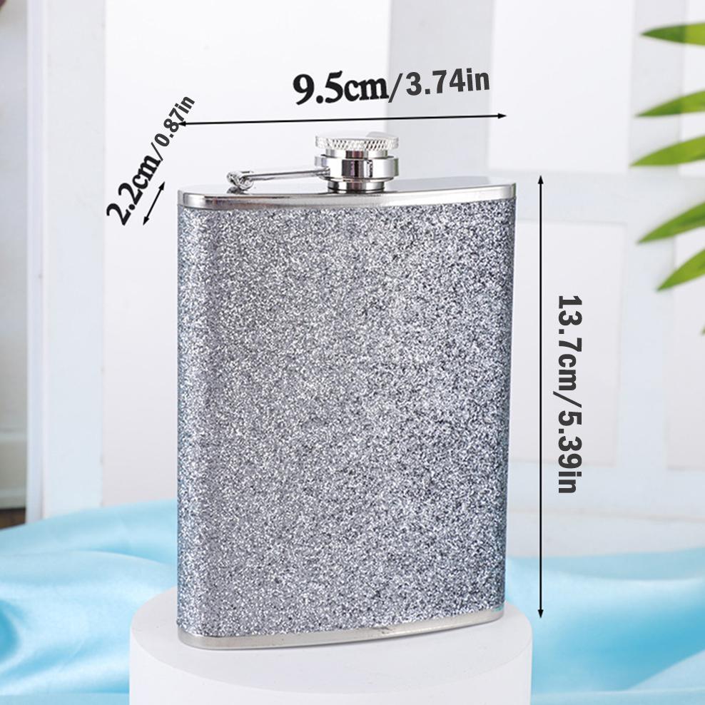 8oz Stainless Steel Hip Flask, Outdoor Portable Flat Flagon, European Style Men Women's Small Wine Bottle,  Liquor Jug,