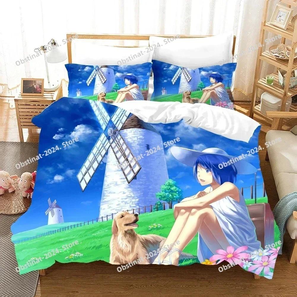 Top Anime Girl Bedding Set Cartoon Fashion 3D Print Comforter Luxury Queen King Single Duvet Cover Set Home Textile Decor Modern