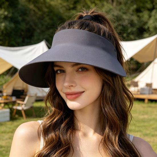Sun Protection Hat Empty Top Design Foldable Outdoor Travel Summer Beach Cap Adjustable UV Protection Sport Sun