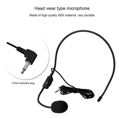 Hakeeta Mini Head-Mounted Wired Microphone, Wearable Condenser Microphone for Teachers, Coaches, Presenters, and Tour Guides