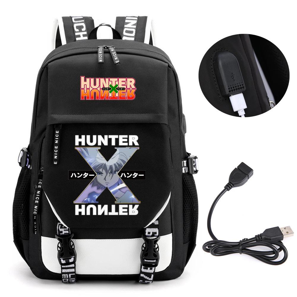 Animation Full-Time Hunter Peripheral Large-Capacity Backpack Backpack, Primary And Secondary School Student Schoolbag, Male And Female Computer Bag