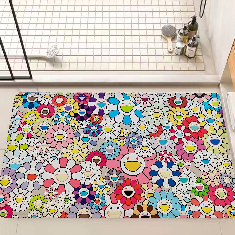 T-Takashis M-Murakamis Cartoon Floor Carpet Nordic Style Home Doormat Bathroom-Toilet Mats Bedroom Hotel Decor Mat