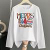 (Asian Size) sweet merry style Print T Shirt Christmas holiday Graphic Tee Women autumn winter Casual Fashion Top Clothing Long Sleeve T-shirts