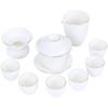 Chaxun White Porcelain Mutton Fat Jade Gongfu Tea Set