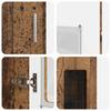 FLORIN Highboard with Doors Reclaimed Wood Look 60 x 35 x 182 cm Particleboard
