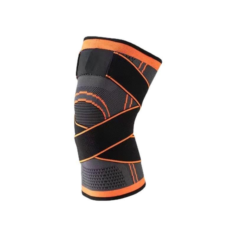 Sports Knitted Basketball Knee Pads and Leggings for Outdoor Cycling with Elastic Breathable Straps and Non Slip