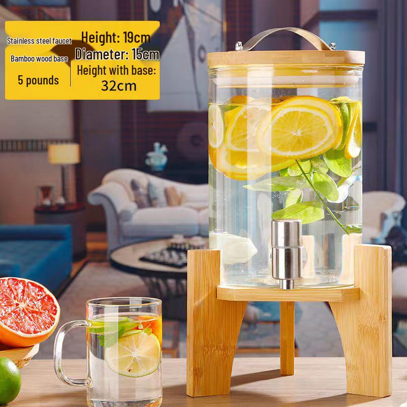 Heat-Resistant Fruit Wine Bottle with Faucet, Ideal for Plum Soaking, Grape Winemaking, and Beverage Brewing At Home