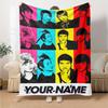 Name Custom Super Junior Print Flannel Blanket High Quality Warm Comfortable Cover for All Seasons Perfect for Gifts Home Decor